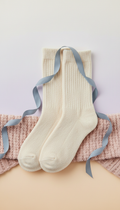 Buttermilk Cream crew socks