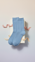 Powder Blue classic crew socks