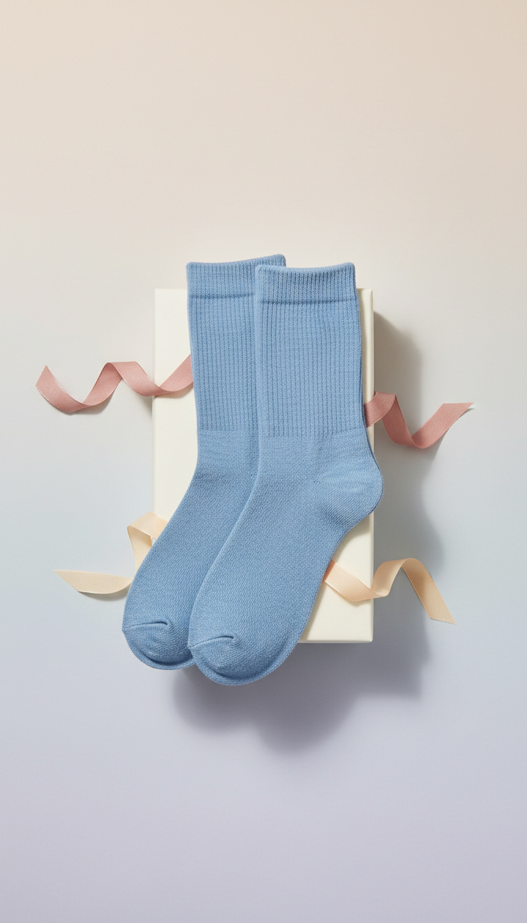 Powder Blue classic crew socks
