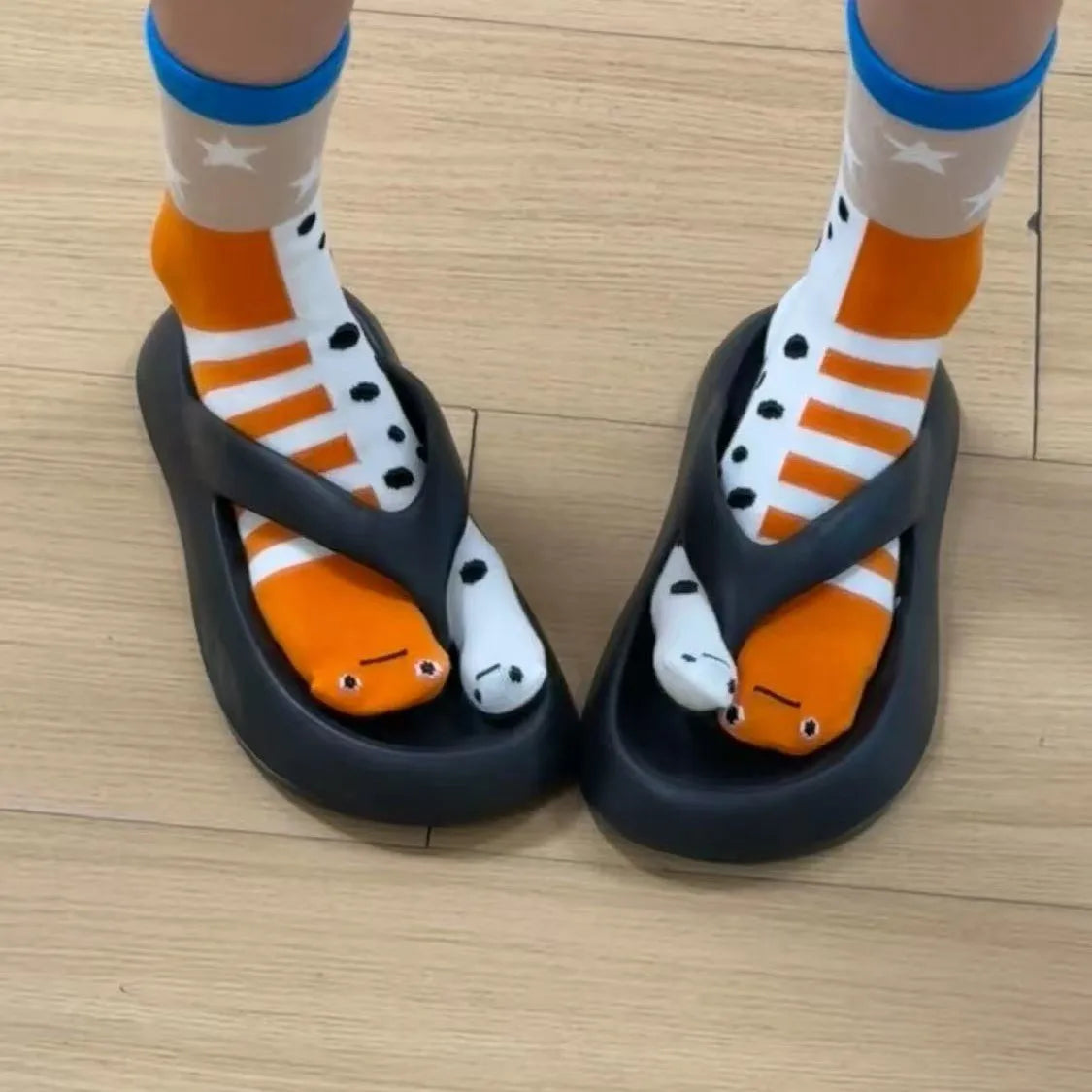 Cartoon Cute Socks Creative Garden Eel Mid Socks Weat Anti Odor Breathable Soft Socks Novelty Ankle Foot Cover Accessories Gift