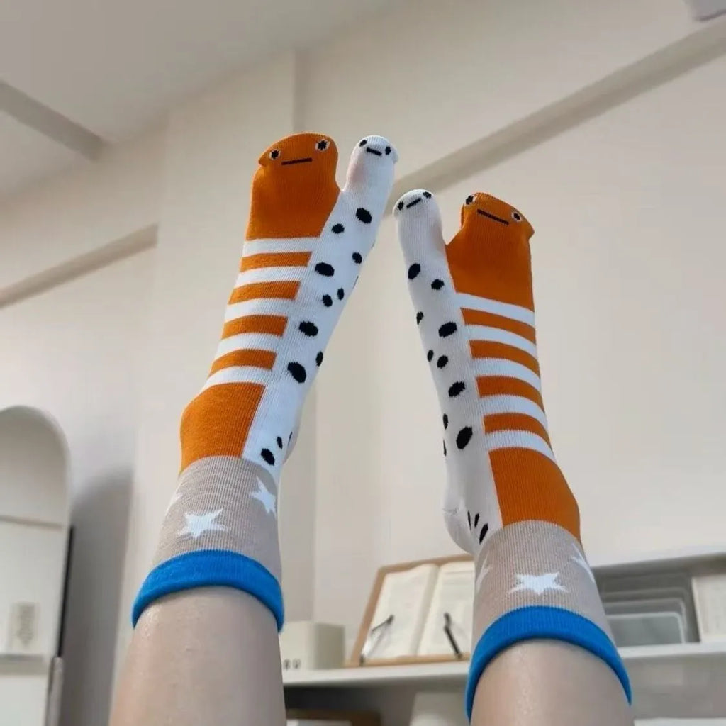Cartoon Cute Socks Creative Garden Eel Mid Socks Weat Anti Odor Breathable Soft Socks Novelty Ankle Foot Cover Accessories Gift