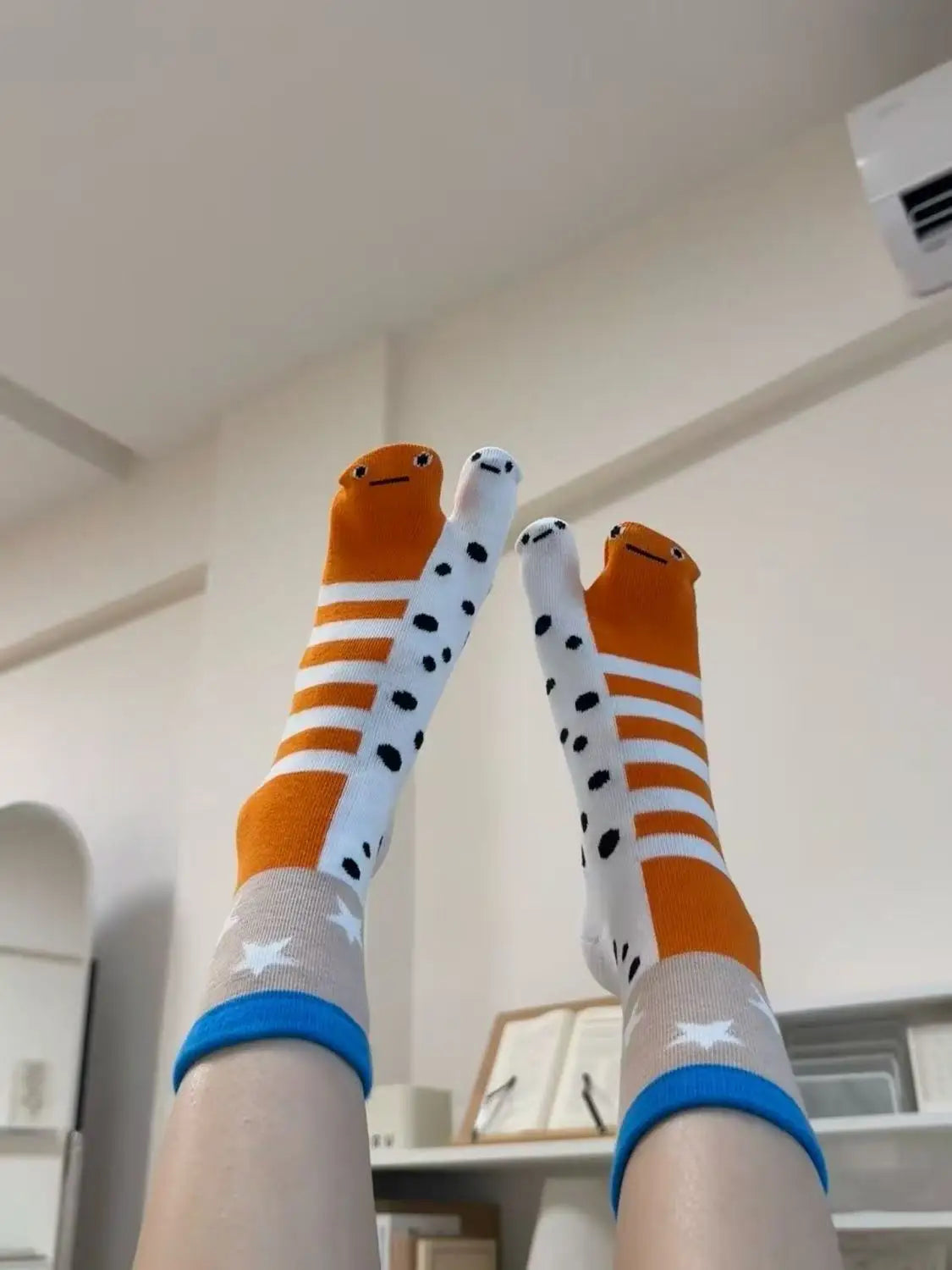 Cartoon Cute Socks Creative Garden Eel Mid Socks Weat Anti Odor Breathable Soft Socks Novelty Ankle Foot Cover Accessories Gift