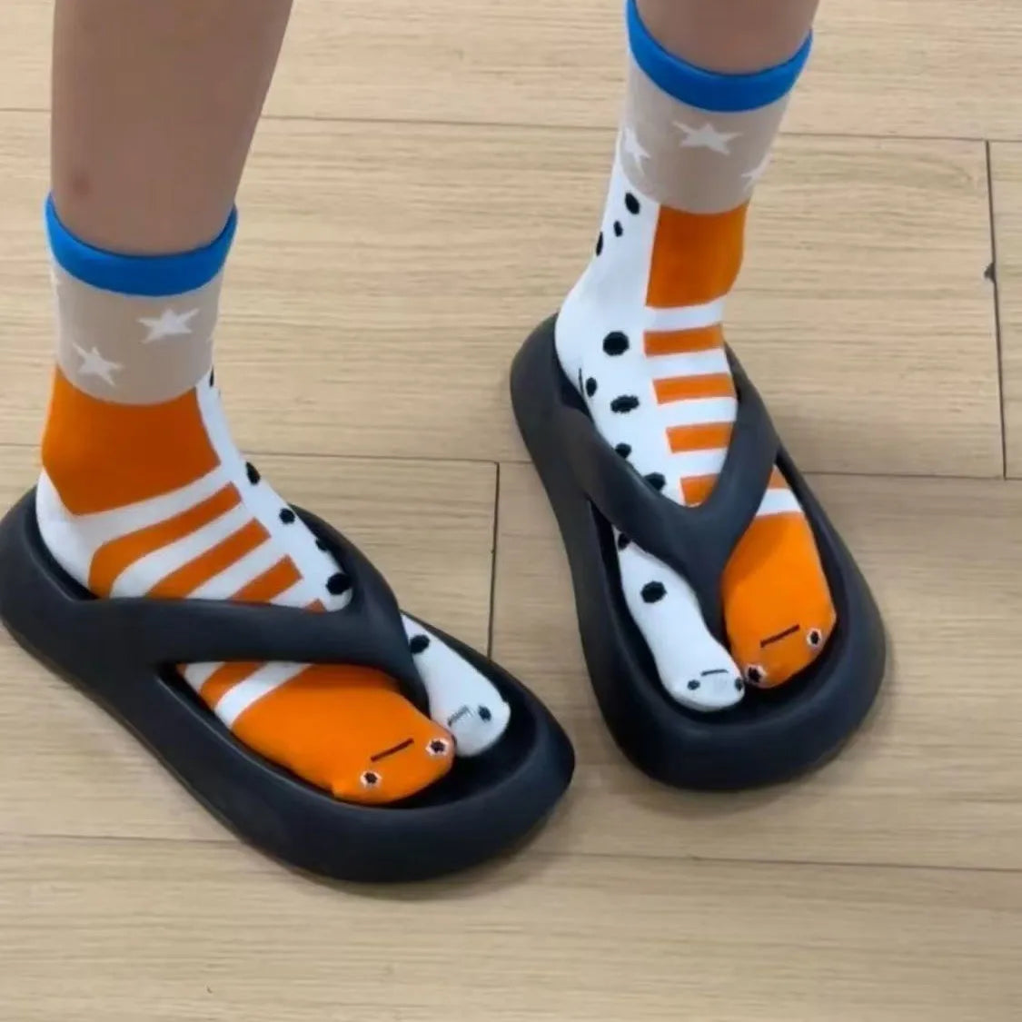 Cartoon Cute Socks Creative Garden Eel Mid Socks Weat Anti Odor Breathable Soft Socks Novelty Ankle Foot Cover Accessories Gift