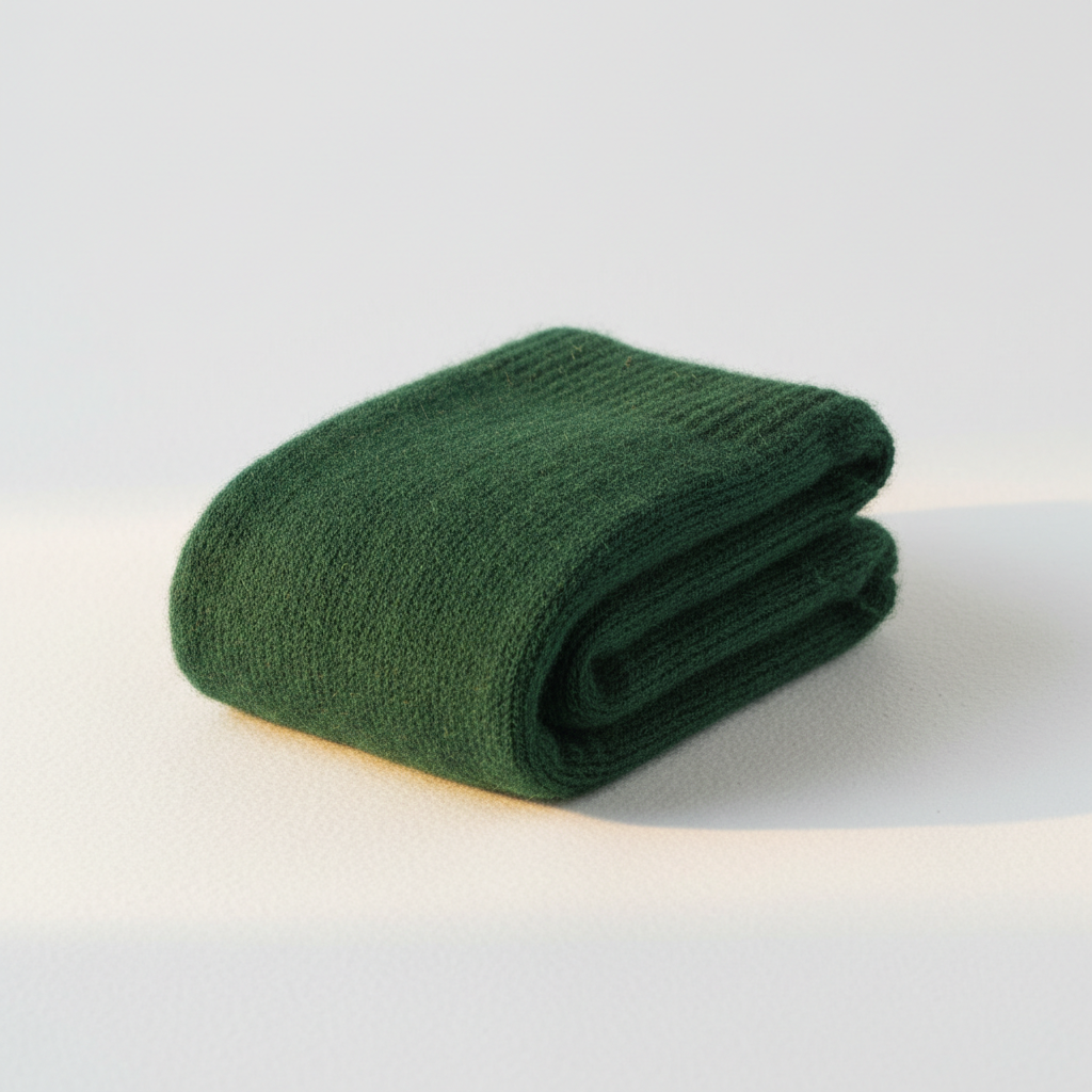 Merino Wool Thermal Socks in Forest Green