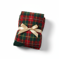 Holiday Plaid Flannel Socks in Red and Green